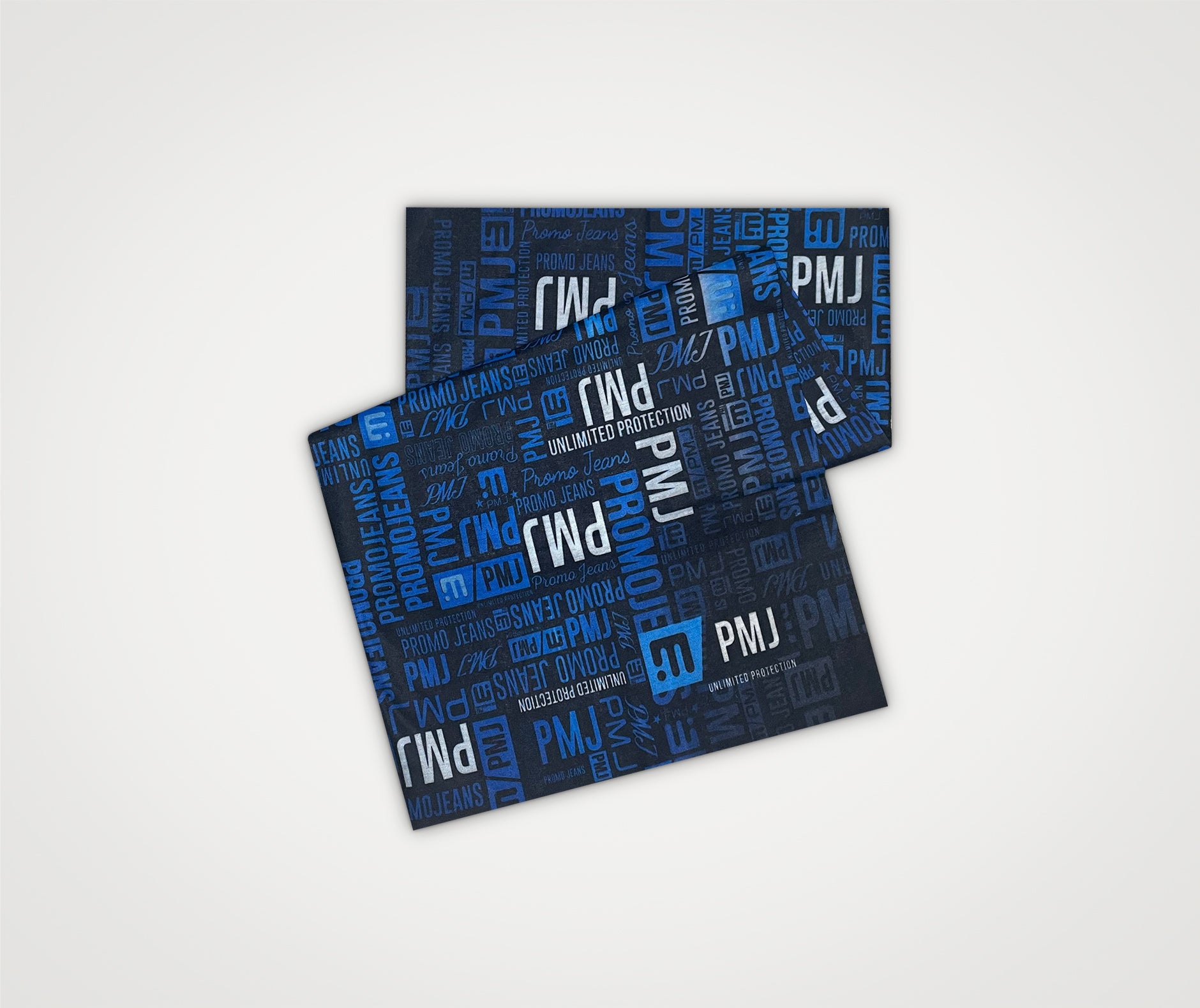 CACHE-COU IMPRIMÉ NOIR ET BLEU
